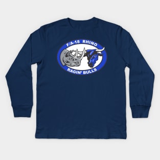 VFA-37 Ragin' Bulls - Rhino Kids Long Sleeve T-Shirt